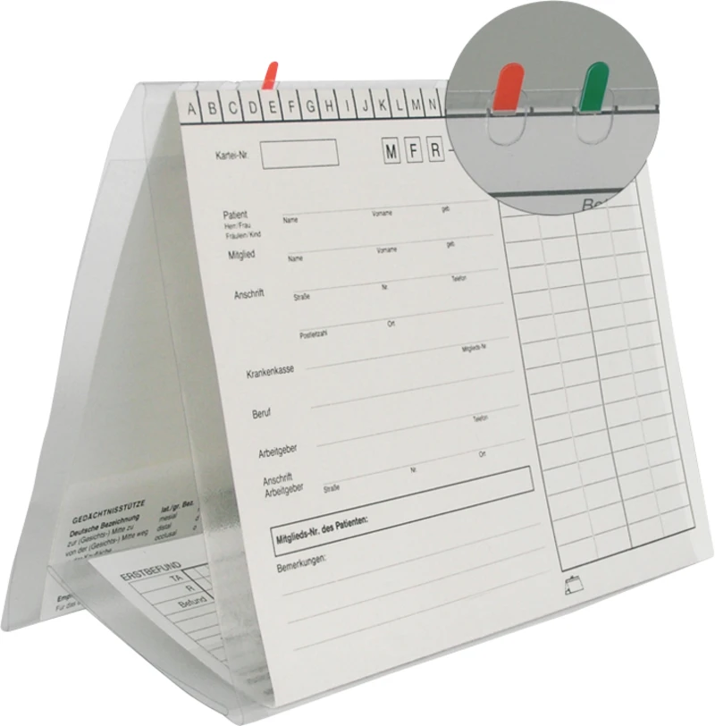 Hygiene-Schutzhülle für System Kartei  Packung  100 Stück