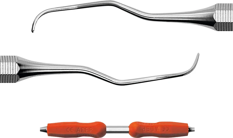 Gracey-Küretten  Stück  Nr. 11\12, Griff rot