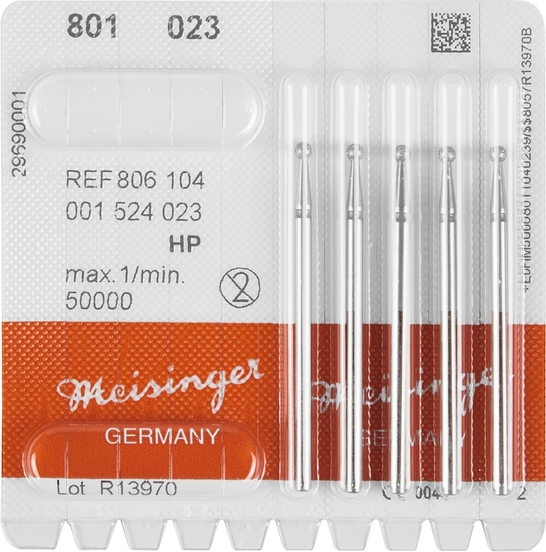 Diamanten 801  Packung  5 Stück blau mittel, FG, Figur 001 Rund, ISO 023