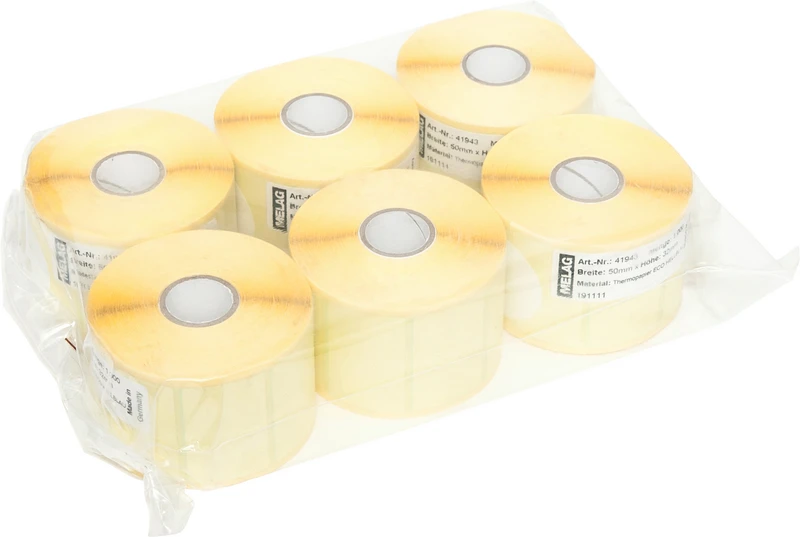 MELAprint 60\80 Etiketten  Packung  6 x 1.000 Stück weiß, einfach klebend