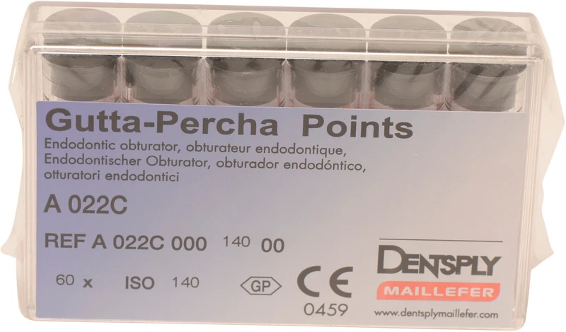 Guttapercha-Spitzen rosa  Packung  60 Stück rosa, Taper.02 ISO 140