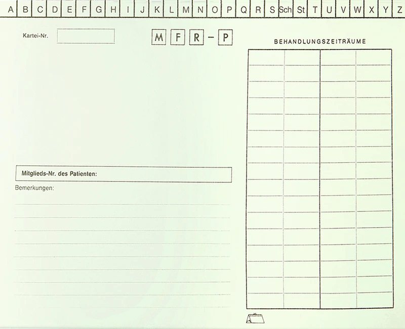System Karteikarten für Adrema  Karton  200 Stück grün
