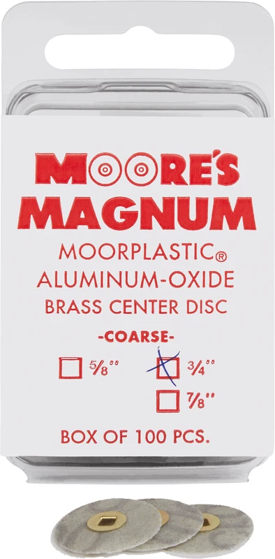 MAGNUM MOORPLASTIC Scheiben  Packung  100 Stück Aluminiumoxid Belag, grob, Ø 19 mm