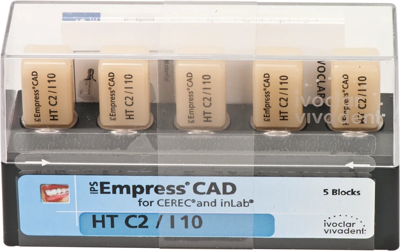 IPS Empress® CAD A-D for CEREC  Packung  5 Stück Gr. I10, C2 HT