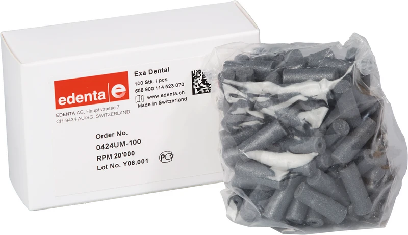 Exa Dental  Packung  100 Stück unmontiert, schwarz grob, Figur 114, 21 mm, ISO 070