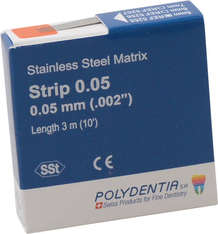 Matrizenband  Packung  3 m Band Breite 5 mm, Stärke 0,05 mm, hart