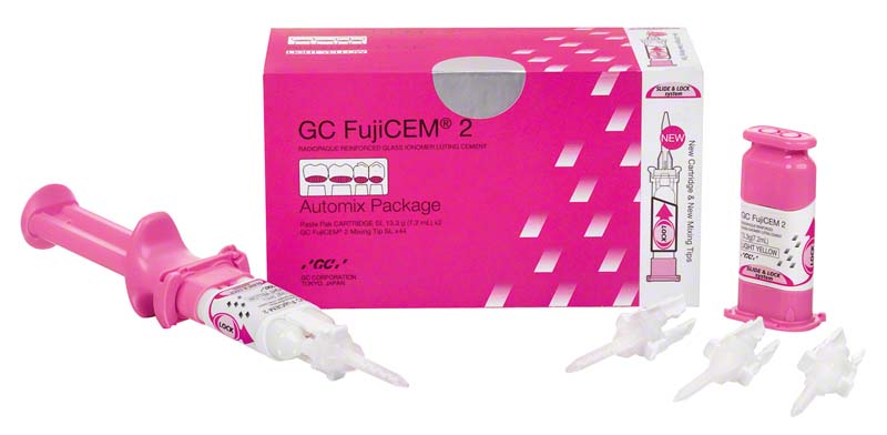 GC FujiCEM® 2 SL  Packung  2 x 7,2 ml Automix Kartuschen SL, 44 Mixing Tips SL