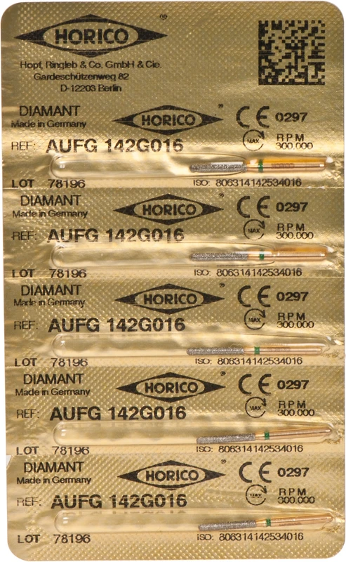Diamant AuFG 142  Packung  5 Stück grün grob, FG, Figur 142, ISO 016