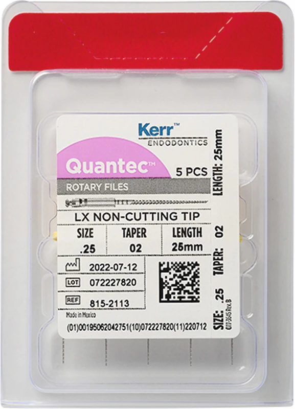 Quantec Axxess LX  Packung  5 Stück 25 mm, Taper.02 ISO 025