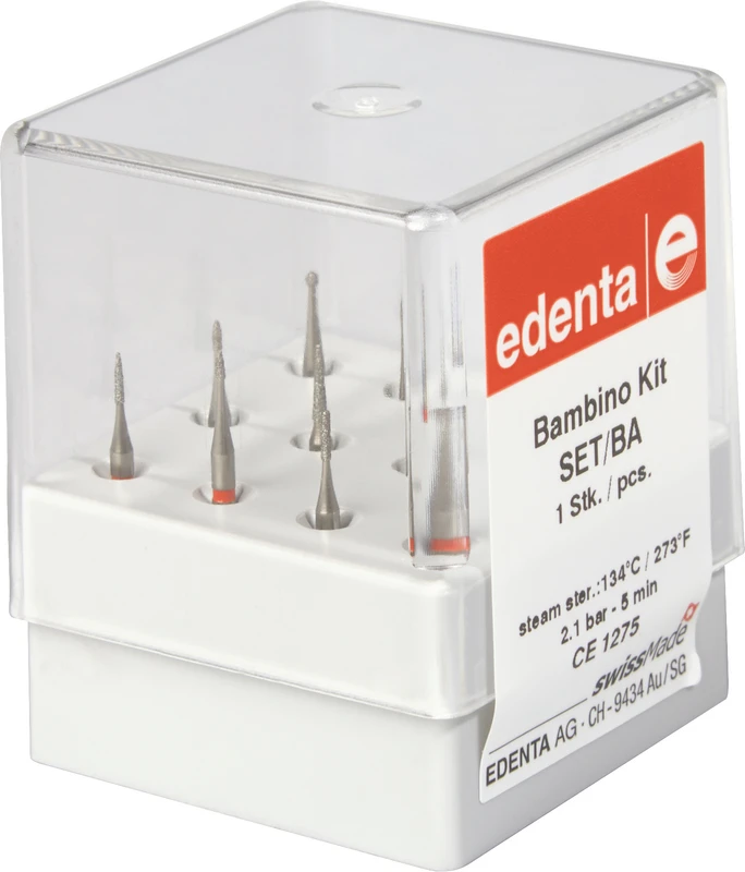 BAMBINO  Set  12 Stück sortiert, rot fein, FG kurz