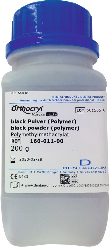 Orthocryl® Pulver  Dose  200 g schwarz