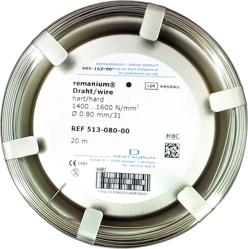 remanium® Draht  Laborrolle  rund, hart, Ø 0,80 mm