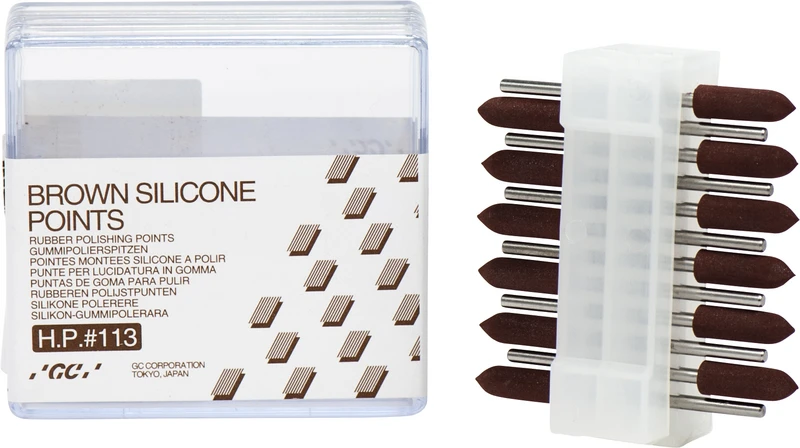 GC Brown Silicone Points  Packung  12 Stück HP, braun, Figur 113