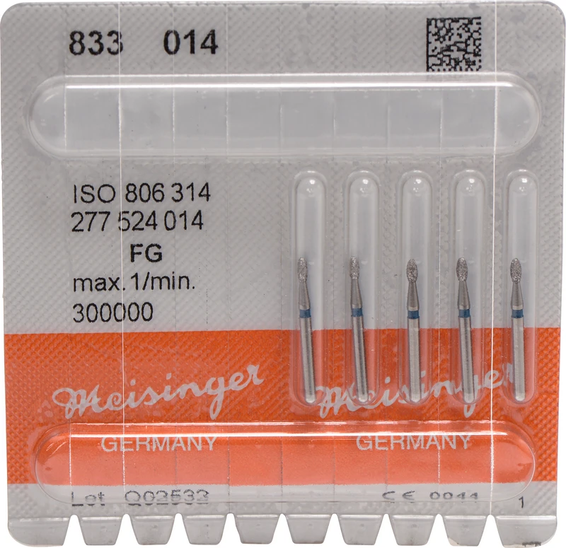 Diamanten 833  Packung  5 Stück blau mittel, FG, Figur 277 Ei, 2,8 mm, ISO 014