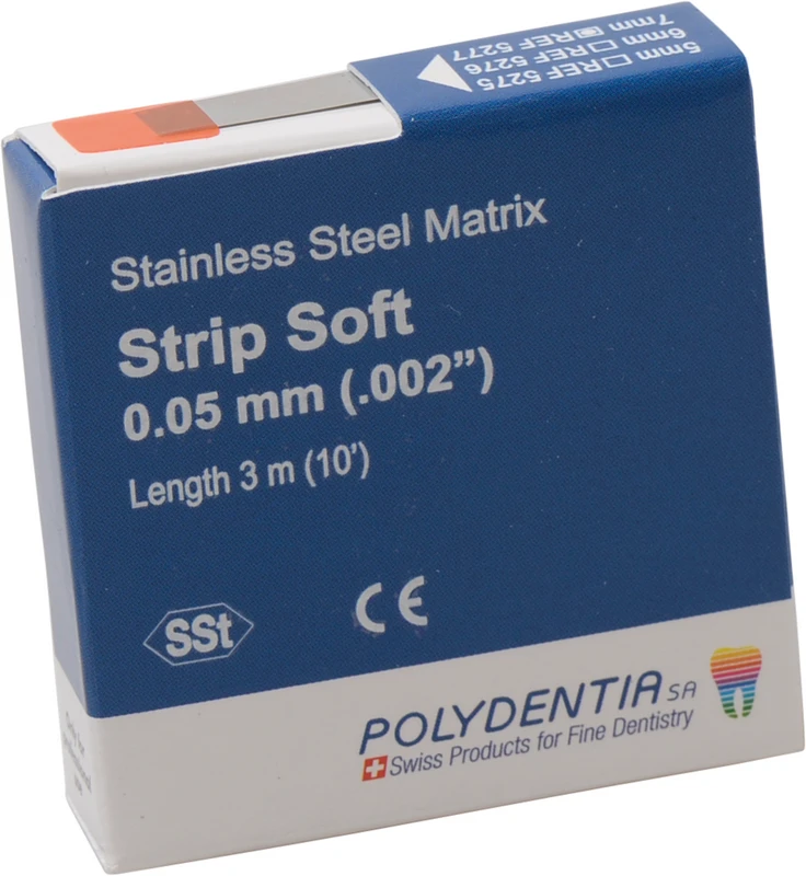 Matrizenband  Packung  3 m Band Breite 7 mm, Stärke 0,05 mm, soft