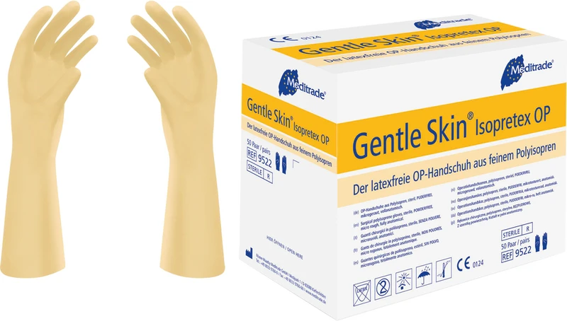 Gentle Skin® Isopretex® OP   Packung  4 x 50 Paar puderfrei, natur, Größe 7