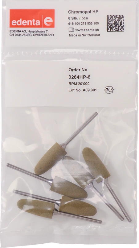 ChromoPol  Packung  6 Stück unmontiert, braun mittel, Figur 273, Ausf. 533, 24,5 mm, ISO 100