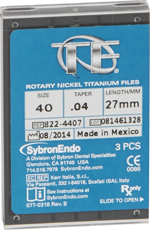 TF Feilen System  Packung  3 Stück 27 mm, Taper.04 ISO 040