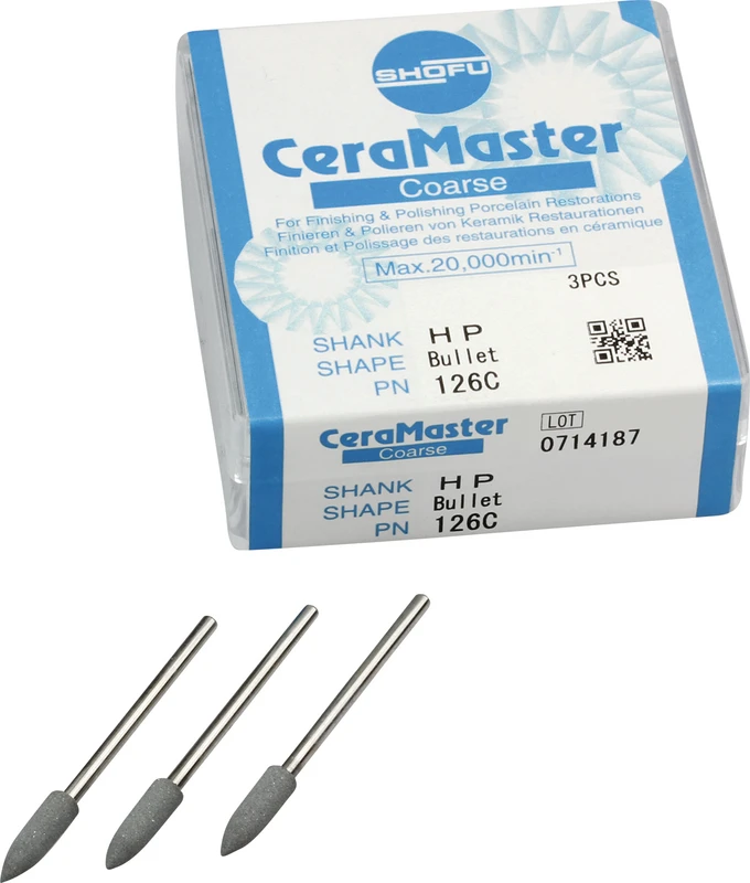 CeraMaster  Packung  3 Stück dunkelgrau grob, HP, Figur Walze, ISO 040