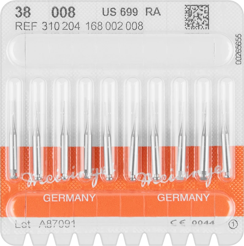 Stahlbohrer 38  Packung  10 Stück RA, Figur 168, 3,6 mm, ISO 008