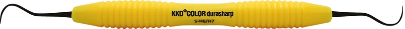KKD® COLOR durasharp Scaler  Stück  gelb, für Front- und Seitenzähne, mit Silicongriff