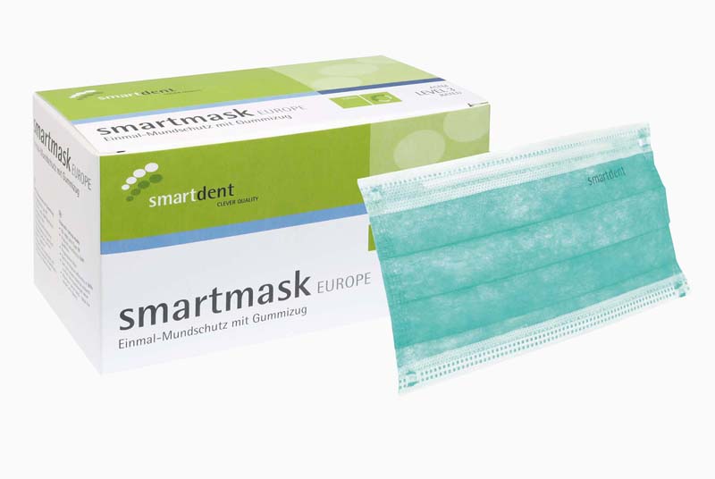 smartmask EUROPE  Packung  50 Stück grün mit Gummizug