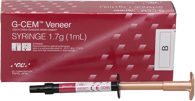 GC G-CEM Veneer  Packung  1 ml\1,7 g Spritze Bleach, 10 Tips Metall