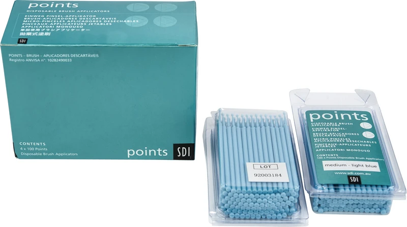 points Pinselapplikatoren  Packung  400 Pinsel hellblau