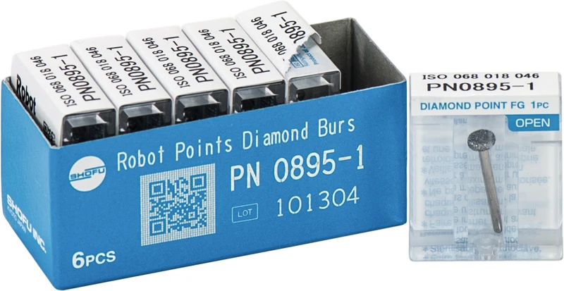 Robot Points FG  Packung  6 Stück FG, Figur Rad Kanten abgerundet, 1,8 mm, ISO 046