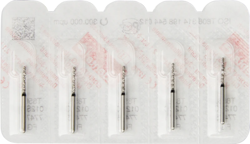 Turbo Diamanten T856  Packung  5 Stück schwarz supergrob, FG, Figur 198 Konus rund, 8 mm, ISO 012