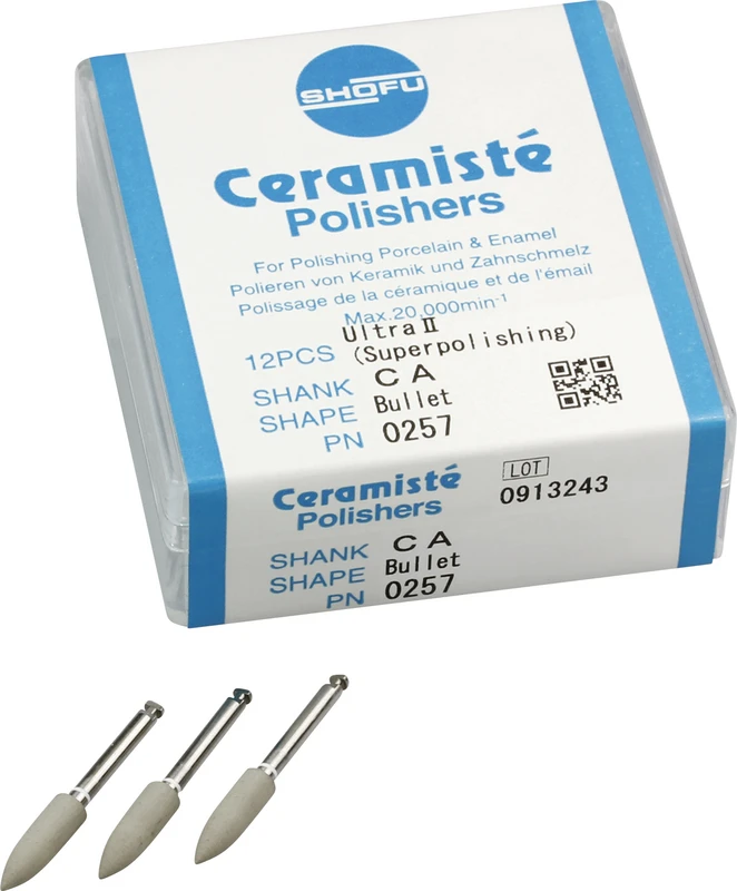 Ceramisté  Packung  12 Stück weiß ultra II, RA, Figur Walze, ISO 040