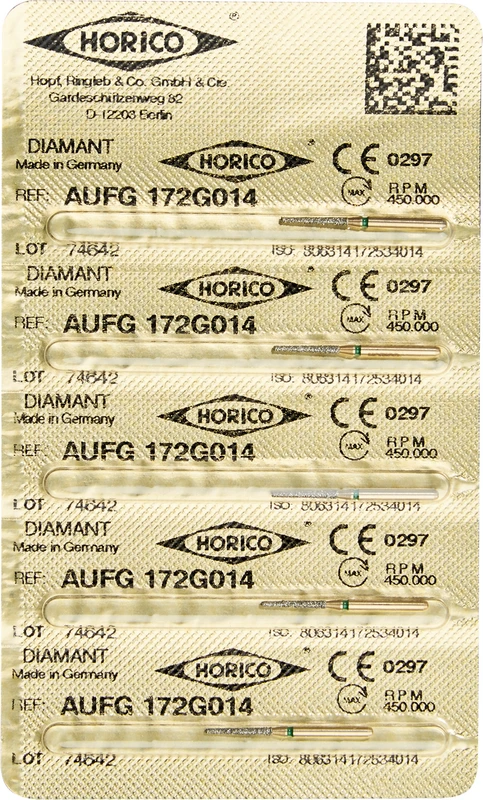 Diamant AuFG 172  Packung  5 Stück grün grob, FG, Figur 172, ISO 014