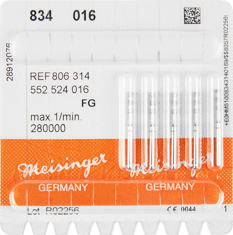Tiefenmarkierer 834  Packung  5 Stück blau mittel, FG, Figur 552 Tiefenmarkierer, 6 mm, T: 0,3 mm ISO 016