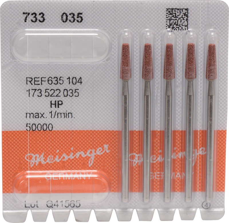 Keramische Schleifer 733  Packung  5 Stück braun mittel, HP, Figur 173, 10,5 mm, ISO 035