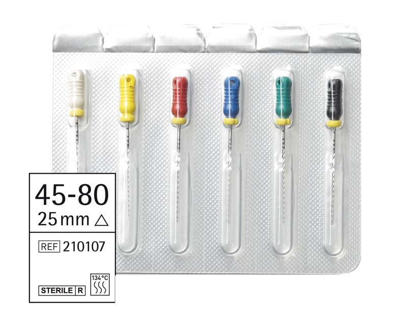 Omni K-Bohrer steril  Sortiment  6 Stück steril, 25 mm, ISO 045-080