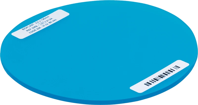 BIOPLAST® Color  Packung  10 Stück blau, Ø 125 mm, Stärke 3 mm