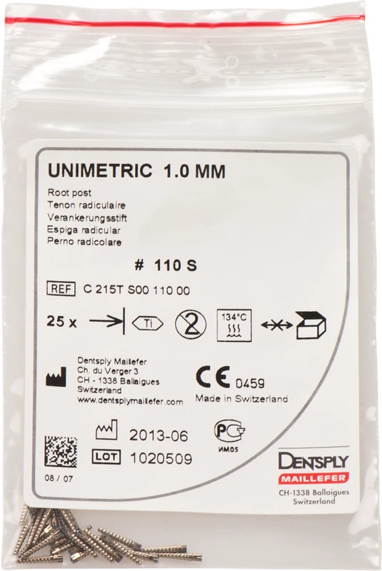 UNIMETRIC Integral  Nachfüllpackung  25 Stück Gr. 110S Titan