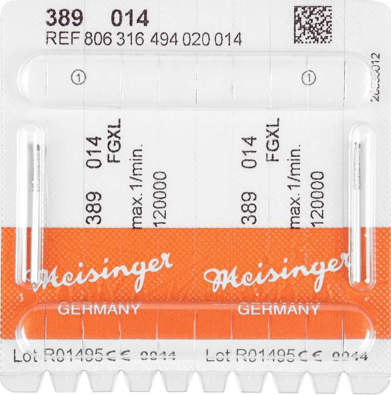 Diamanten 389  Packung  2 Stück blau mittel, FG XL, Figur 494, HM-Spitze, 8 mm, ISO 014