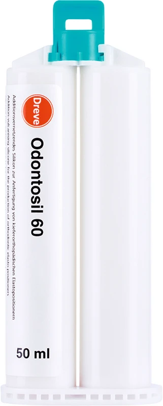 Odontosil  Packung  2 x 50 ml Doppelkartusche Shore 60, 12 Mischkanülen grün