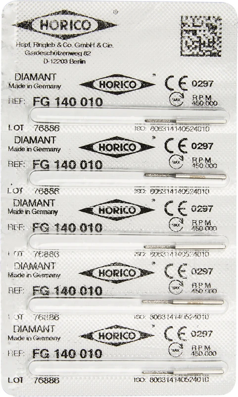 Diamantschleifer 140  Packung  5 Stück FG, Figur 140, 6 mm, ISO 010