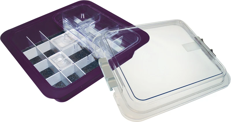 Komplette Materialwanne  Sortiment  1 Materialwanne pflaume inklusive Zubehör