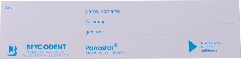 Panostar® Typ 4  Packung  100 Einsteckkarten
