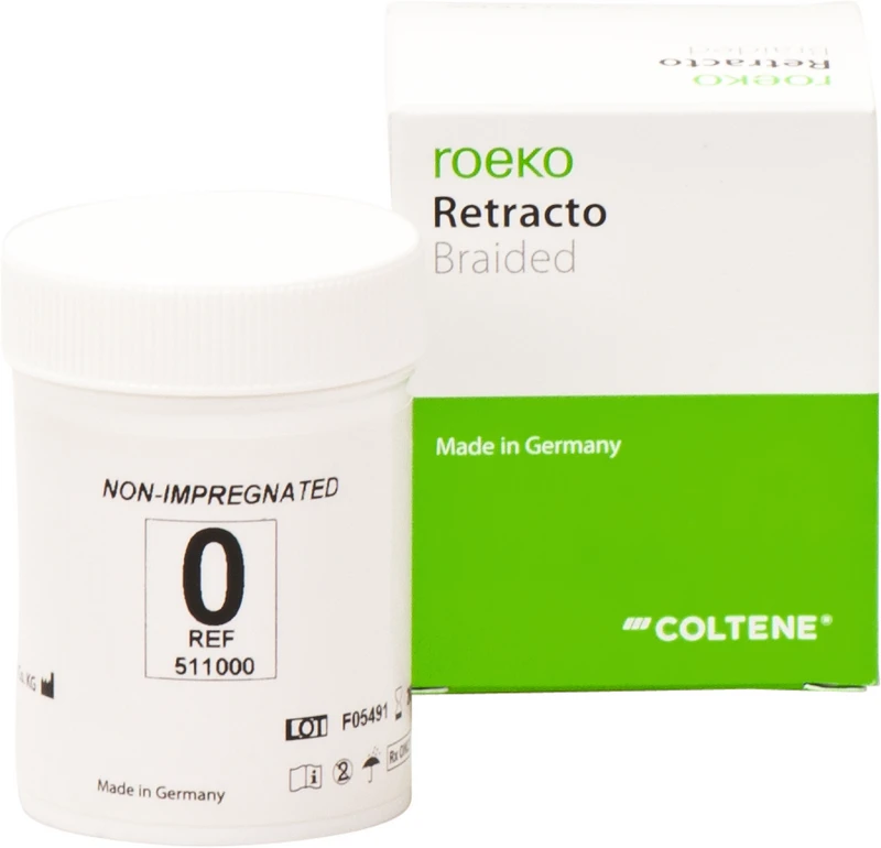 roeko Retracto, geflochten  Packung  225 cm Retraktionsfaden nicht imprägniert x-fein