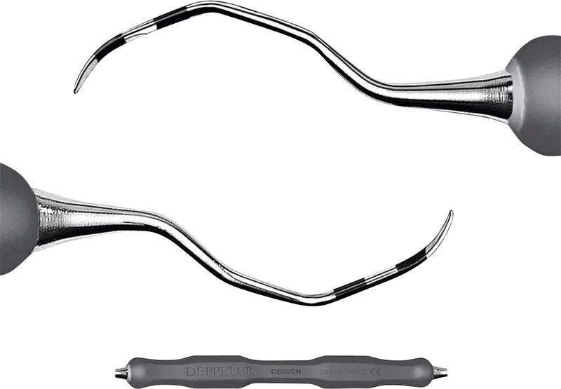DEPPELER Smart Scaling Kürette  Stück  Prämolaren, Molaren, mesial\distal, CN Griff, schwarz