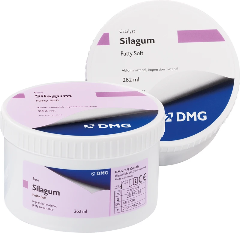 Silagum Putty  Packung  262 ml Basispaste, 262 ml Katalysatorpaste, Soft