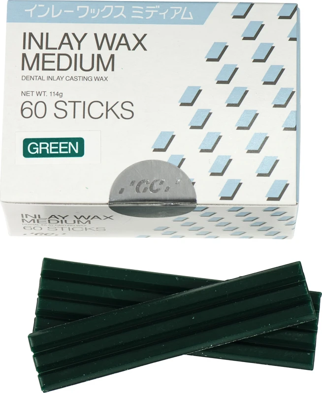 GC Inlay Wax MEDIUM  Packung  60 Wachssticks grün