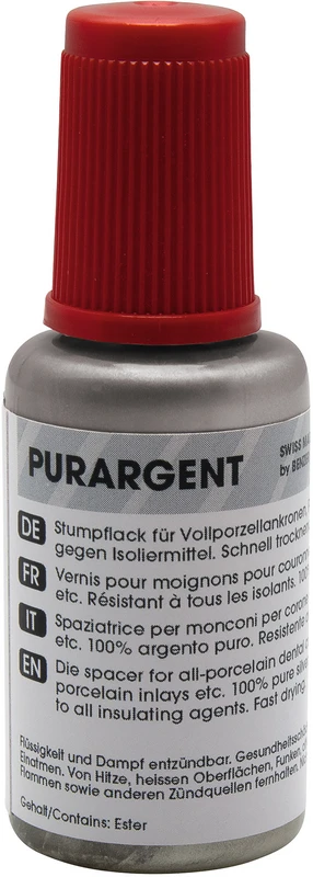 Purargent  Flasche  20 ml Stumpflack, silber