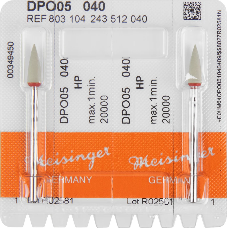 Diamantpolierer DPO02\05  Packung  2 Stück grau, HP, Figur 243, 13 mm, ISO 040