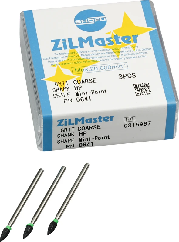 ZiLMaster  Packung  3 Stück HP, grün coarse, Minispitze, ISO 030