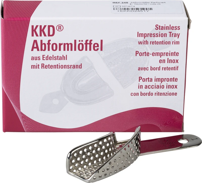 KKD® Abformlöffel Abdrucknahme  Stück  OK rechts, UK links, perforiert, Nr. 1